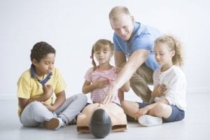 Even young children trained in emergency response techniques can keep someone alive until an emergency response team can arrive.